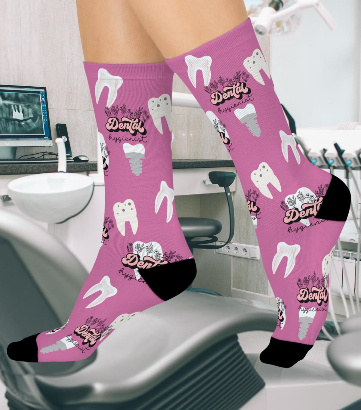 🦷 Chaussettes Dentiste - Pink