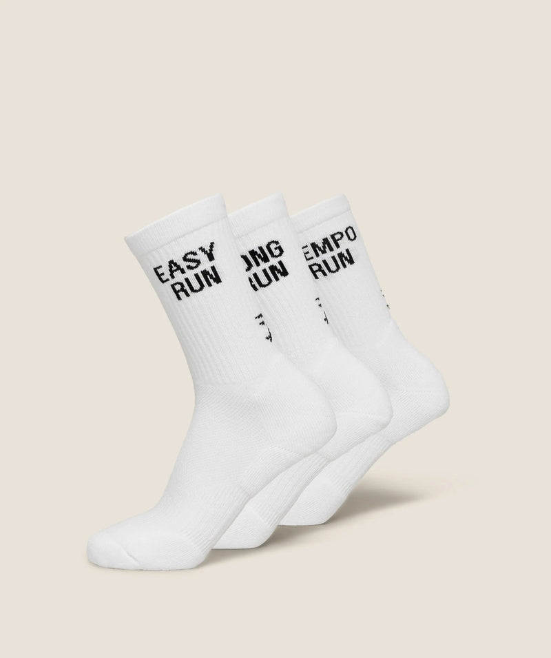 Pack Run Club Blanc – 3 paires