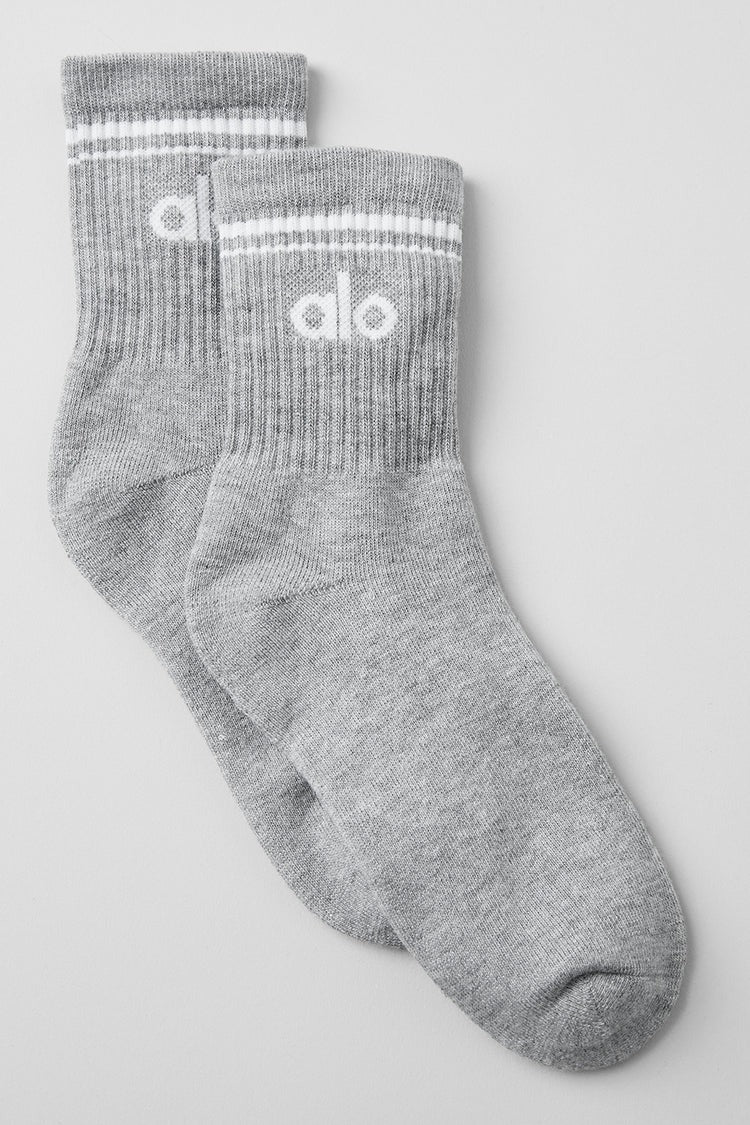 Chaussettes Double Ligne Gris Chiné
