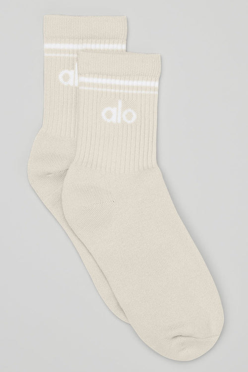 Chaussettes Double Ligne Écru