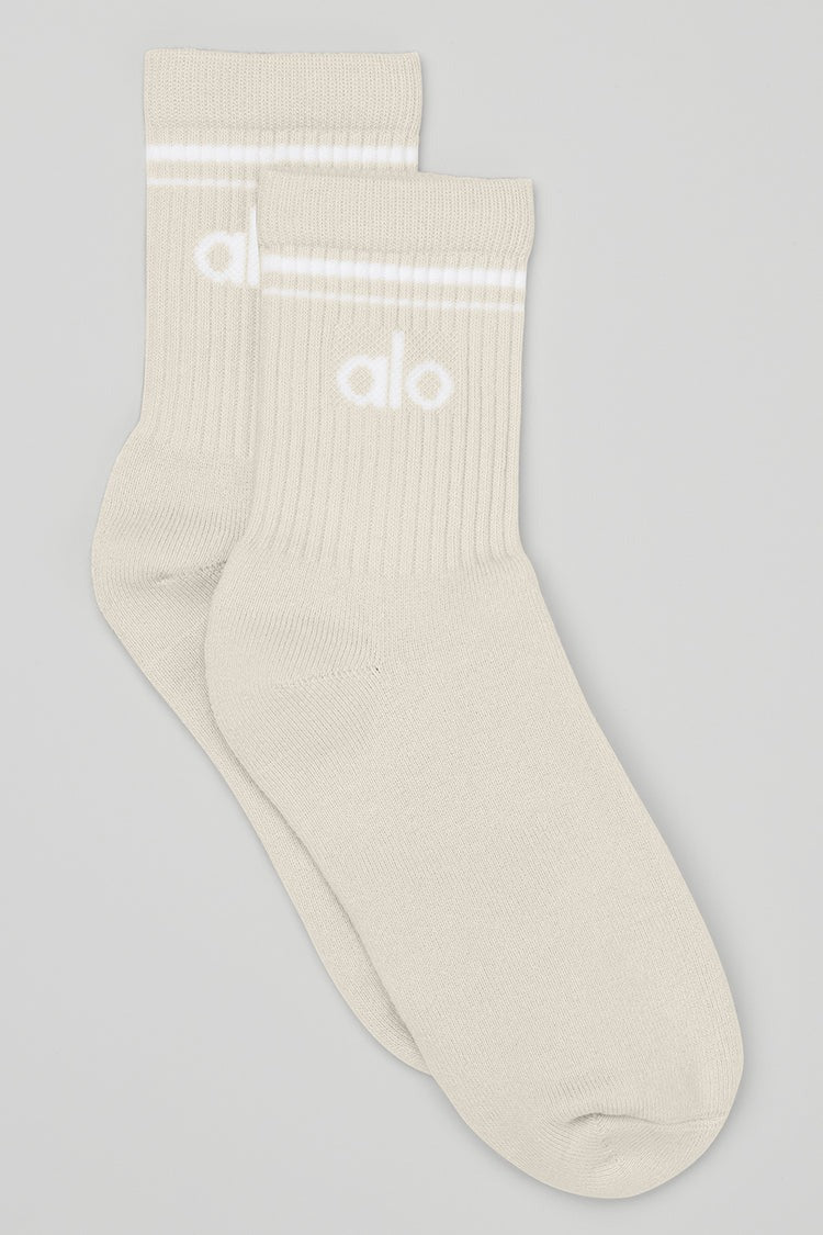 Chaussettes Double Ligne Écru