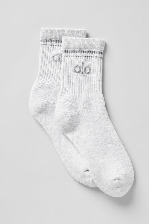 Chaussettes Double Ligne Gris Perle